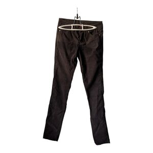 H&M black corduroy straight leg low rise pants size 4 NWOT Y2K